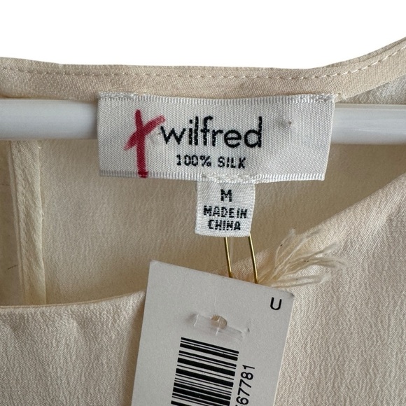 NWT Wilfred Aritzia Desaix Blouse, Milk, Size M - Picture 5 of 9